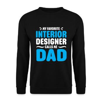 Interior Designer Gift Interior Decoration Designer - Unisex Sweatshirt - black - Front - Alina (178cm) & Michal (187cm)