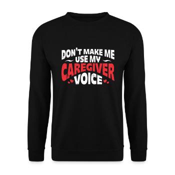 Caregiver Gift Nurse - Unisex Sweatshirt - black - Front - Alina (178cm) & Michal (187cm)