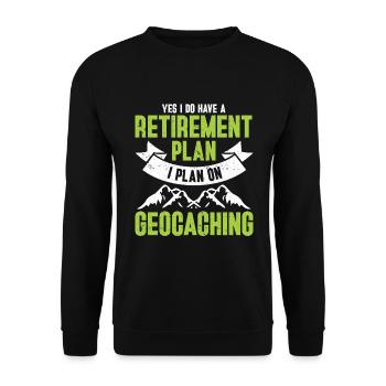 Cadeau Geocaching Geocacher Geocache - Sweat-shirt Unisexe - noir - Devant - Alina (178cm) & Michal (187cm)