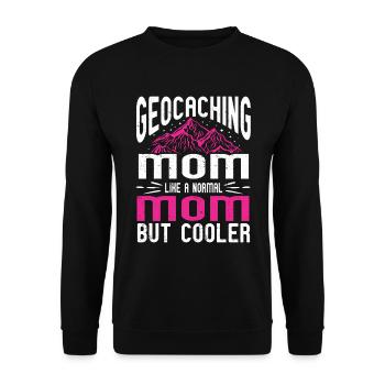 Cadeau Geocaching Geocacher Geocache - Sweat-shirt Unisexe - noir - Devant - Alina (178cm) & Michal (187cm)
