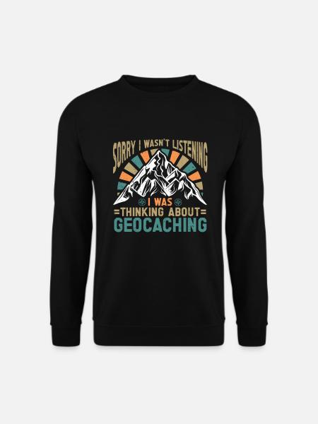 Cadeau Geocaching Geocacher Geocache - Sweat-shirt Unisexe - noir