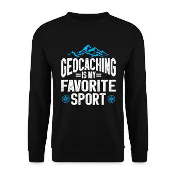 Cadeau Geocaching Geocacher Geocache - Sweat-shirt Unisexe - noir - Devant - Alina (178cm) & Michal (187cm)