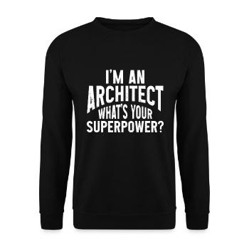 Architektengeschenk, Architekturliebhaber - Unisex Pullover - Schwarz - Vorne - Alina (178cm) & Michal (187cm)