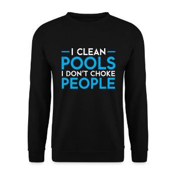 Nettoyage de piscine Travail Gardien de piscine - Sweat-shirt Unisexe - noir - Devant - Alina (178cm) & Michal (187cm)