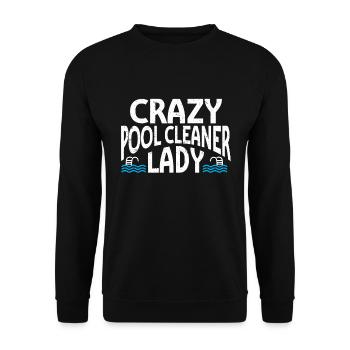 Nettoyage de piscine Travail Gardien de piscine - Sweat-shirt Unisexe - noir - Devant - Alina (178cm) & Michal (187cm)