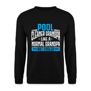 Nettoyage de piscine Travail Gardien de piscine - Sweat-shirt Unisexe - noir - Devant - Alina (178cm) & Michal (187cm)