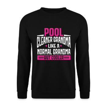 Nettoyage de piscine Travail Gardien de piscine - Sweat-shirt Unisexe - noir - Devant - Alina (178cm) & Michal (187cm)