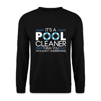 Nettoyage de piscine Travail Gardien de piscine - Sweat-shirt Unisexe - noir - Devant - Alina (178cm) & Michal (187cm)