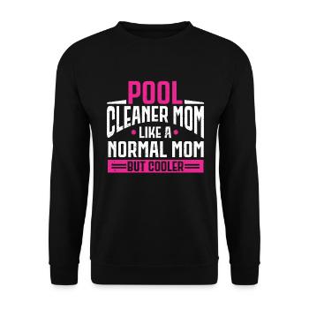 Nettoyage de piscine Travail Gardien de piscine - Sweat-shirt Unisexe - noir - Devant - Alina (178cm) & Michal (187cm)