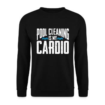 Nettoyage de piscine Travail Gardien de piscine - Sweat-shirt Unisexe - noir - Devant - Alina (178cm) & Michal (187cm)