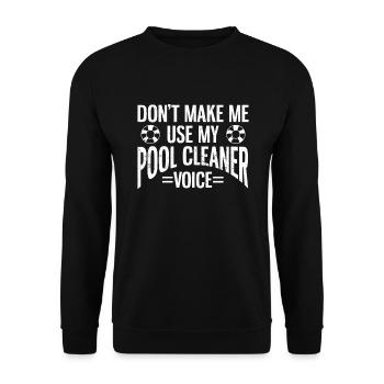 Nettoyage de piscine Travail Gardien de piscine - Sweat-shirt Unisexe - noir - Devant - Alina (178cm) & Michal (187cm)