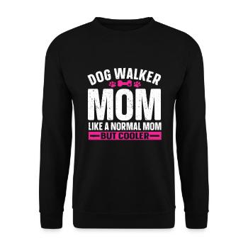 Dog Sitter Gift, Professional Dog Sitter - Unisex Sweatshirt - black - Front - Alina (178cm) & Michal (187cm)