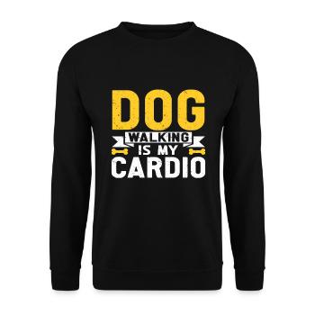 Dog Sitter Gift, Professional Dog Sitter - Unisex Sweatshirt - black - Front - Alina (178cm) & Michal (187cm)