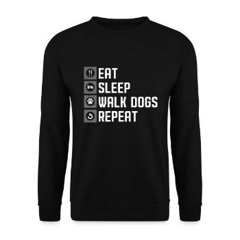 Dog Sitter Gift, Professional Dog Sitter - Unisex Sweatshirt - black - Front - Alina (178cm) & Michal (187cm)