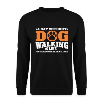 Dog Sitter Gift, Professional Dog Sitter - Unisex Sweatshirt - black - Front - Alina (178cm) & Michal (187cm)