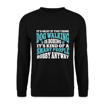 Dog Sitter Gift, Professional Dog Sitter - Unisex Sweatshirt - black - Front - Alina (178cm) & Michal (187cm)