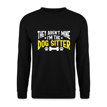Dog Sitter Gift, Professional Dog Sitter - Unisex Sweatshirt - black - Front - Alina (178cm) & Michal (187cm)