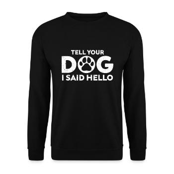 Dog Sitter Gift, Professional Dog Sitter - Unisex Sweatshirt - black - Front - Alina (178cm) & Michal (187cm)
