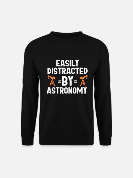 Astronom Geschenk Astrologie Teleskop Astronomie - Unisex Pullover - Schwarz