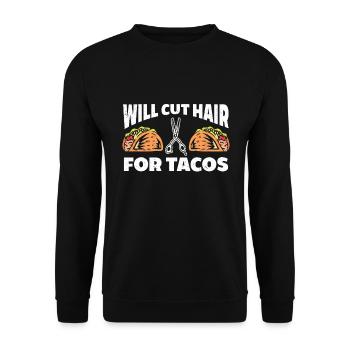 Lustiges Friseur Geschenk Stylist Friseur - Unisex Pullover - Schwarz - Vorne - Alina (178cm) & Michal (187cm)