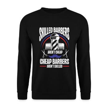 Lustiges Friseur Geschenk Stylist Friseur - Unisex Pullover - Schwarz - Vorne - Alina (178cm) & Michal (187cm)