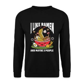 Ramen Gift Japanese noodle soup Ramen - Unisex Sweatshirt - black - Front - Alina (178cm) & Michal (187cm)