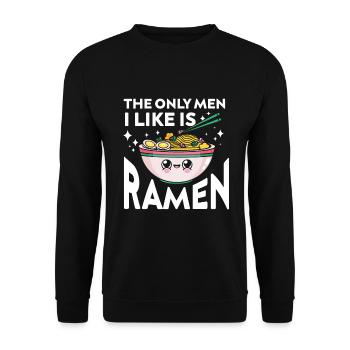 Ramen Cadeau Soupe de nouilles japonaises Ramen - Sweat-shirt Unisexe - noir - Devant - Alina (178cm) & Michal (187cm)
