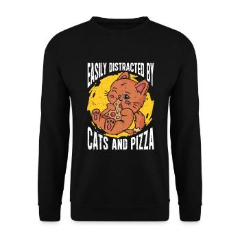Pizza Italy Food Pizza Maker - Unisex Sweatshirt - black - Front - Alina (178cm) & Michal (187cm)