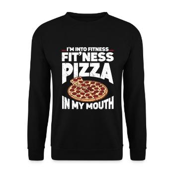 Pizza Italy Food Pizza Makers - Unisex Sweatshirt - black - Front - Alina (178cm) & Michal (187cm)