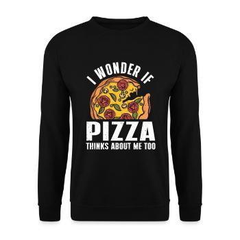 Pizza Italy Food Pizza Makers - Unisex Sweatshirt - black - Front - Alina (178cm) & Michal (187cm)