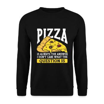 Pizza Italy Food Pizza Maker - Unisex Sweatshirt - black - Front - Alina (178cm) & Michal (187cm)