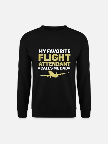 Flugbegleiter Papa Stewardess Flugbegleiter - Unisex Pullover - Schwarz