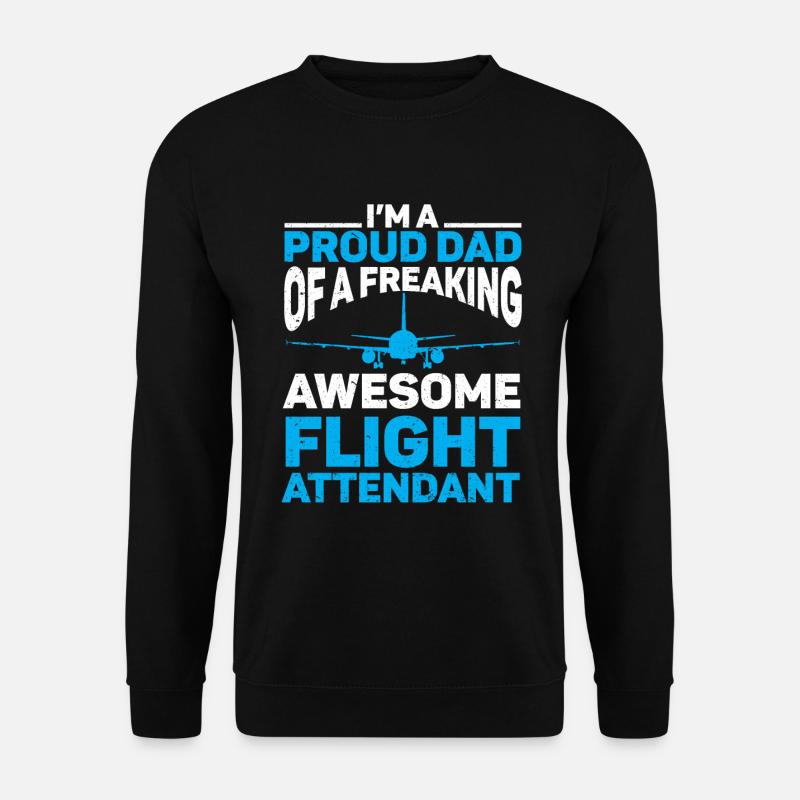 Flugbegleiter Papa Stewardess Flugbegleiter - Unisex Pullover - Schwarz