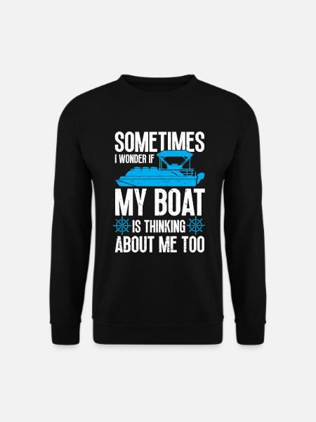 Boat Pontoon Boat Captain - Unisex Sweatshirt - black