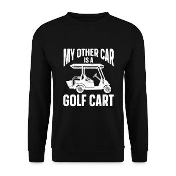 Golf Geschenk Für Golfer - Unisex Pullover - Schwarz - Vorne - Alina (178cm) & Michal (187cm)