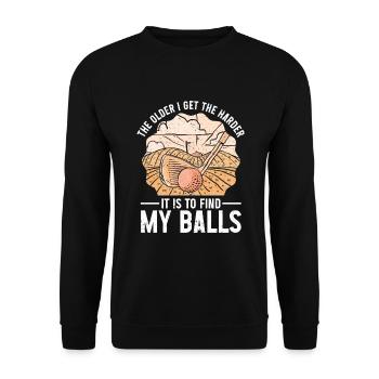 Golf Geschenk Für Golfer - Unisex Pullover - Schwarz - Vorne - Alina (178cm) & Michal (187cm)