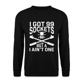 Mechaniker Geschenk - Unisex Pullover - Schwarz - Vorne - Alina (178cm) & Michal (187cm)