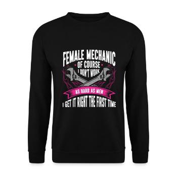 Mécanicien Cadeau Mécanicien - Sweat-shirt Unisexe - noir - Devant - Alina (178cm) & Michal (187cm)
