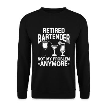 Bartender Gift Job Waiter Bartender - Unisex Sweatshirt - black - Front - Alina (178cm) & Michal (187cm)