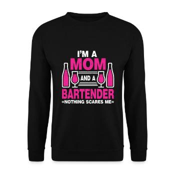 Bartender Gift Job Waiter Bartender - Unisex Sweatshirt - black - Front - Alina (178cm) & Michal (187cm)