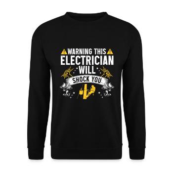 Elektriker Geschenk - Unisex Pullover - Schwarz - Vorne - Alina (178cm) & Michal (187cm)