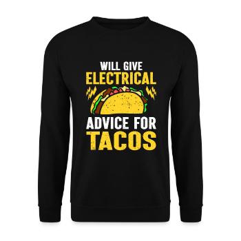 Elektriker Geschenk - Unisex Pullover - Schwarz - Vorne - Alina (178cm) & Michal (187cm)
