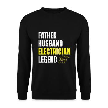 Elektriker Geschenk - Unisex Pullover - Schwarz - Vorne - Alina (178cm) & Michal (187cm)