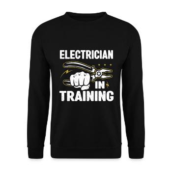 Elektriker Geschenk - Unisex Pullover - Schwarz - Vorne - Alina (178cm) & Michal (187cm)