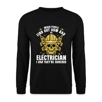 Elektriker Geschenk - Unisex Pullover - Schwarz - Vorne - Alina (178cm) & Michal (187cm)