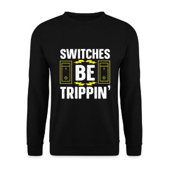 Elektriker Geschenk - Unisex Pullover - Schwarz - Vorne - Alina (178cm) & Michal (187cm)