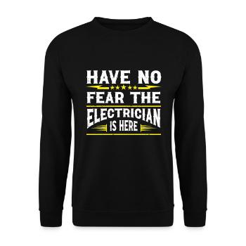 Elektriker Geschenk - Unisex Pullover - Schwarz - Vorne - Alina (178cm) & Michal (187cm)