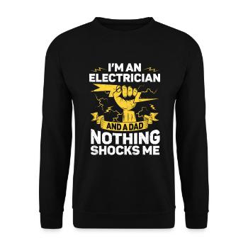Elektriker Geschenk - Unisex Pullover - Schwarz - Vorne - Alina (178cm) & Michal (187cm)