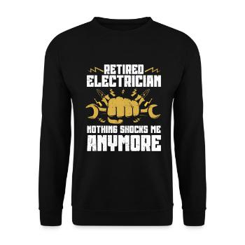 Elektriker Geschenk - Unisex Pullover - Schwarz - Vorne - Alina (178cm) & Michal (187cm)