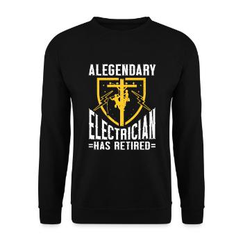 Elektriker Geschenk - Unisex Pullover - Schwarz - Vorne - Alina (178cm) & Michal (187cm)